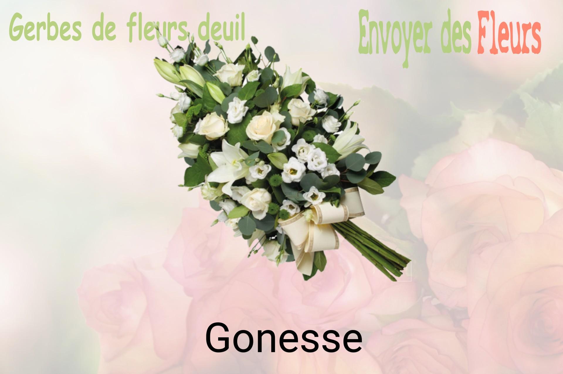 Gerbe de fleurs de deuil livrée à Gonesse